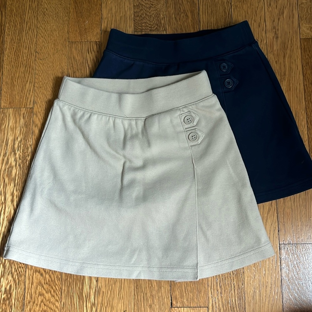 Cat & Jack Uniform Skirts - Khaki and Navy - Set of 2 - Size XS (4-5)